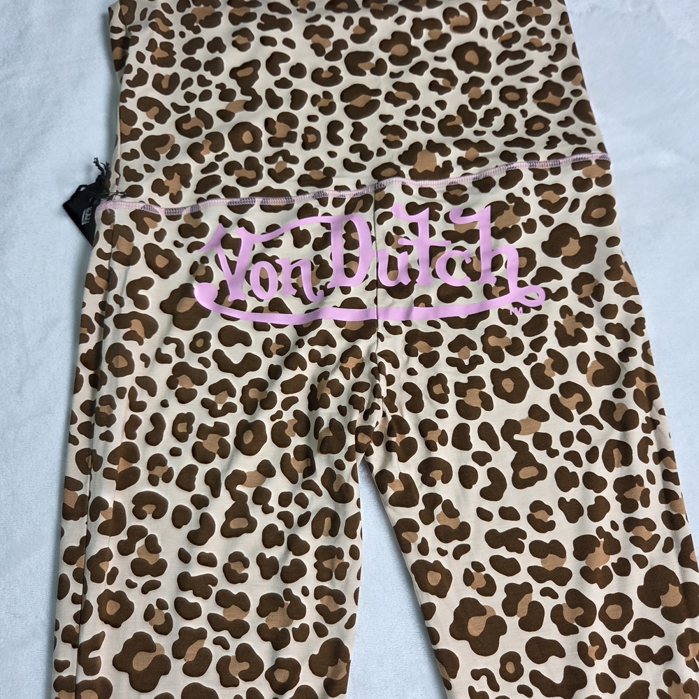 Von Dutch Leopard Print Pants